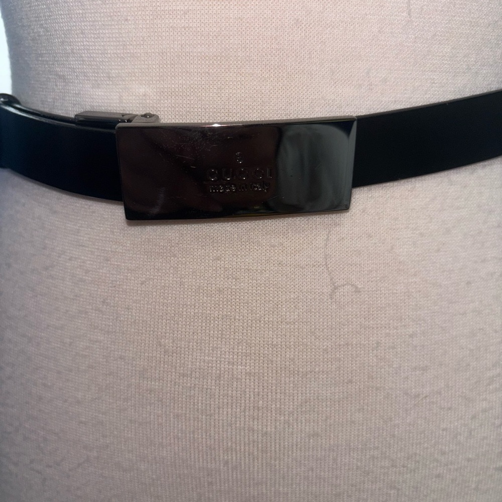 Gucci Black Leather Belt